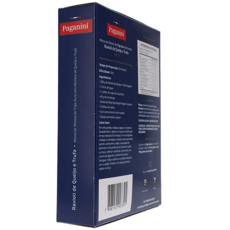 Massa Ravioli Paganini Queijo e Trufa Caixa 200gr 360-12