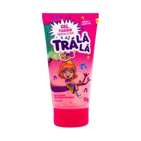 Gel Fixador Trá Lá Lá Kids com Glitter Squeeze 150gr