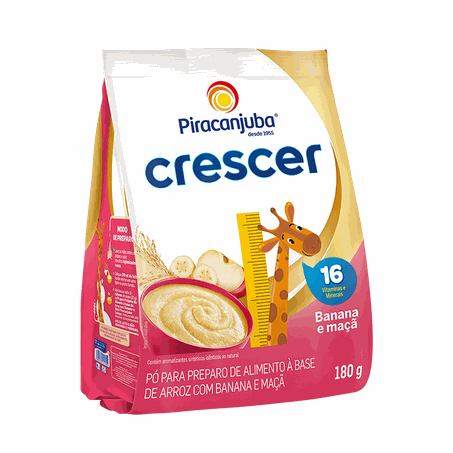 CEREAL CRESCER 180G BANANA E MAÇÃ
