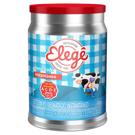 LEITE EM PÓ ELEGÊ DESNATADO LT 300G