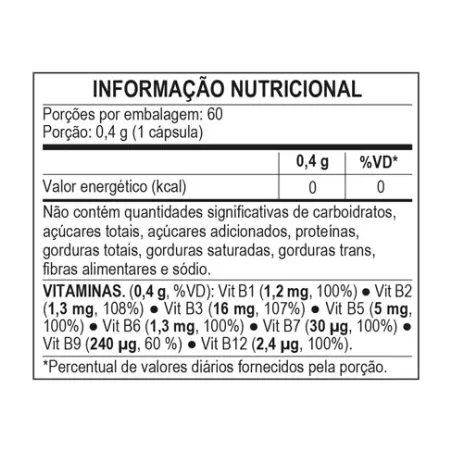 COMPLEXO B OIL 400 MG 60 CAPS - APISNUTRI 360-1