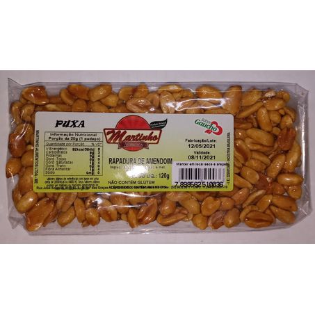 Rapadura martinho amendoim 120g