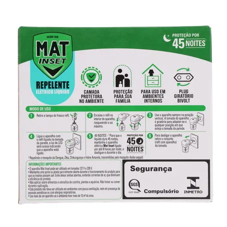 Aparelho eletrico mat inset liquido 360-18