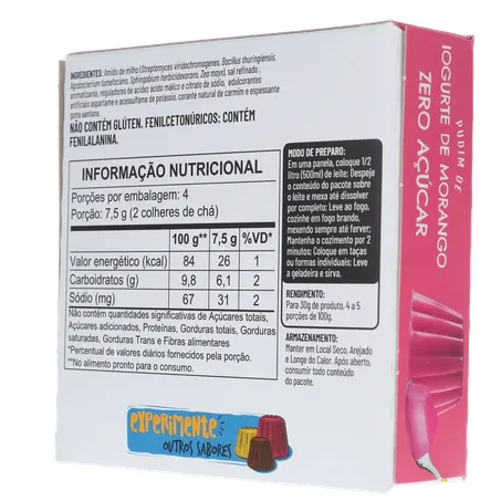 PUDIM ZERO MORANGO 30G - APTI 360-22