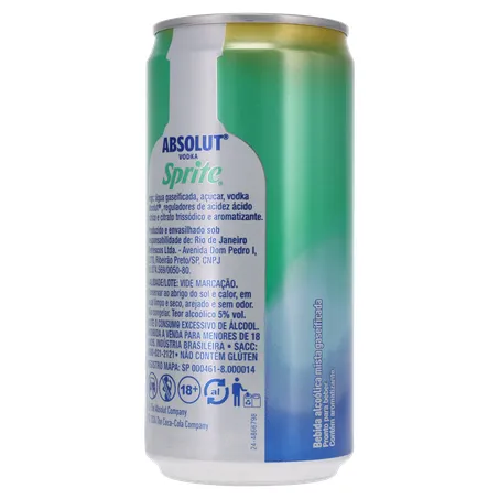 Bebida Mista Sprite Absolut Vodka Lata 269ml | Beltrame Supermercados