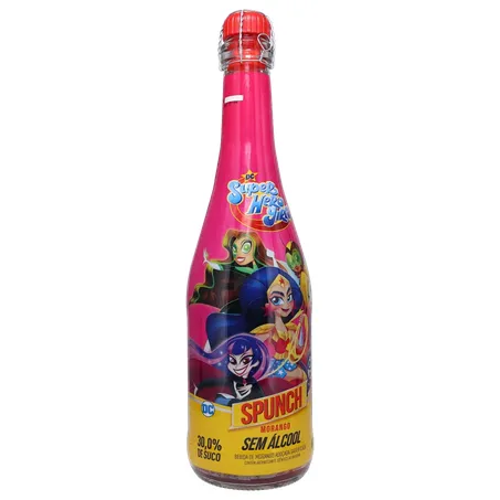 Espumante spunch 660ml zero alcool liga da justica 360-34