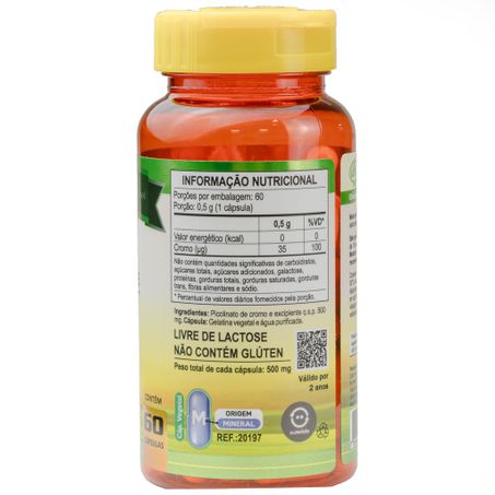 PICOLINATO DE CROMO 500MG 60CAPS UNILIFE 360-1