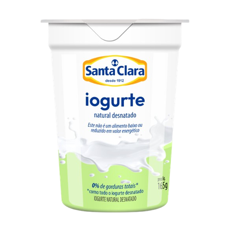IOGURTE NATURAL DESNATADO SANTA CLARA 165G        