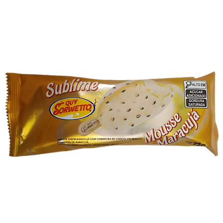 PICOLE SUBLIME MOUSSE MARACUJA QUY SORWETTO 72g