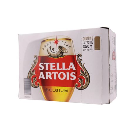 Cerveja stella artois 350ml c/8 und 360-34