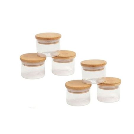 KIT OIKOS POTE HERMET/BAMBU REDOND 110ML C/6PC