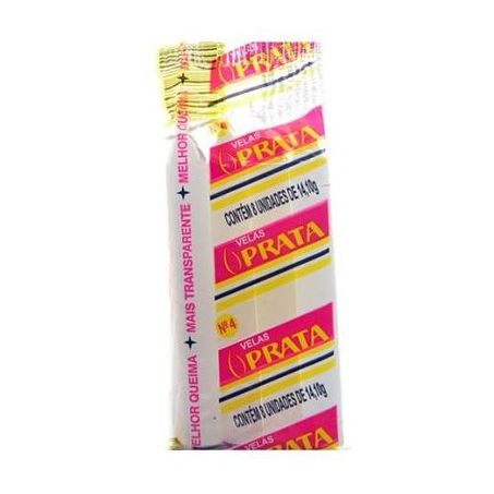 Velas Prata Nº4 c/8un