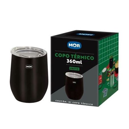 COPO TERMICO PRETO 360ML MOR