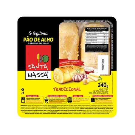 Pao Aperitivo Santa Massa 240g Tradicional
