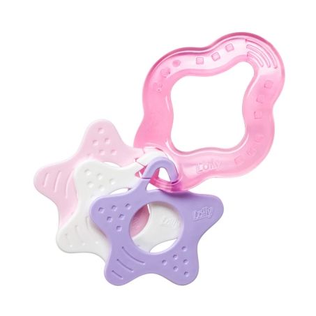 Mordedor Infantil Lolly Clean Rosa Embalagem 1UN