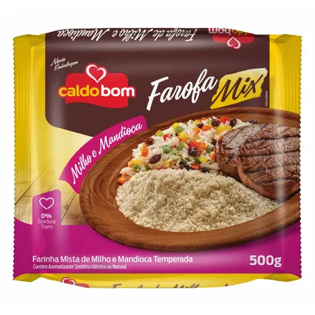 Farofa mix caldo bom milho e mandioca 500g