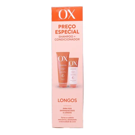 Kit Shampoo com 375Ml  Condicionador com 170Ml Ox Longos 360-27