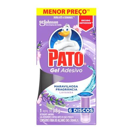 PATO GEL ADESIVO 6 DISC. 38G LAVANDA