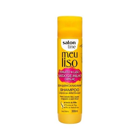 Salon Line Meu Liso Amido de Milho Capilar com Proteína Do Trigo E Mix de Aminoácidos Uso Diário Embalagem 300ML