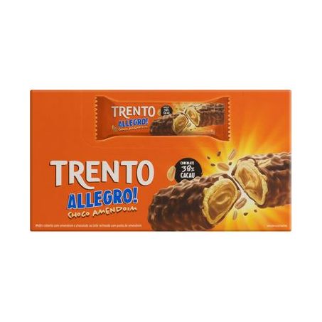 WAFER TRENTO ALLEGRO CHOCOLATE AMENDOIM 35G 16UN