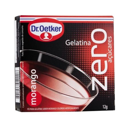 Gelatina Dr Oetker Morango Zero Caixa 12G