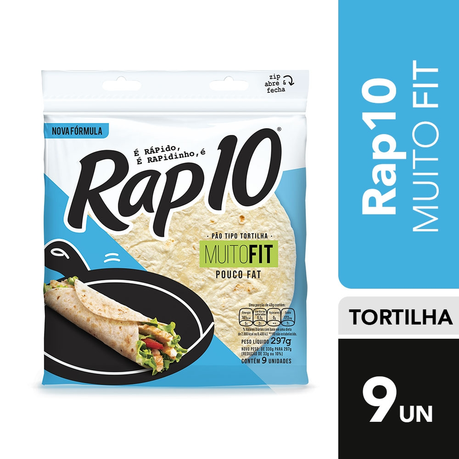 Massa Rap 10 Light Pacote 297g | Koch Supermercado