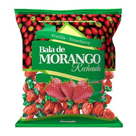 Bala simonetto morango recheada 140g.