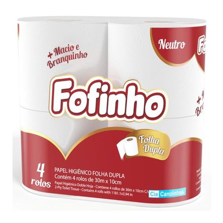 Papel Higiênico Folha Dupla Neutro Absolute Fofinho 4x30m 30M