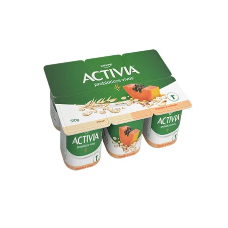 Iogurte activia mamão, cereais e aveia 510g