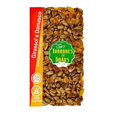 TORRONE DE GIRASSOL E DAMASCO 32G DONA MARY