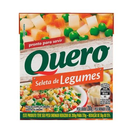 Seleta de legumes quero cx 170g