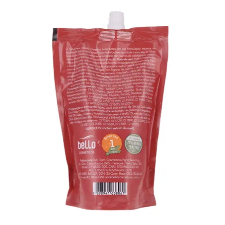 Sabonete líquido bello cereja e avelã sachê com tampa 450ml 360-2