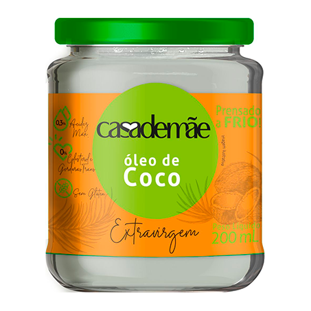 Óleo de coco casa de mãe extra virgem 200ml