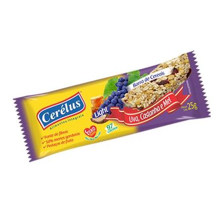 Cereal bar.cerelus 20gr light uva.ca.mel