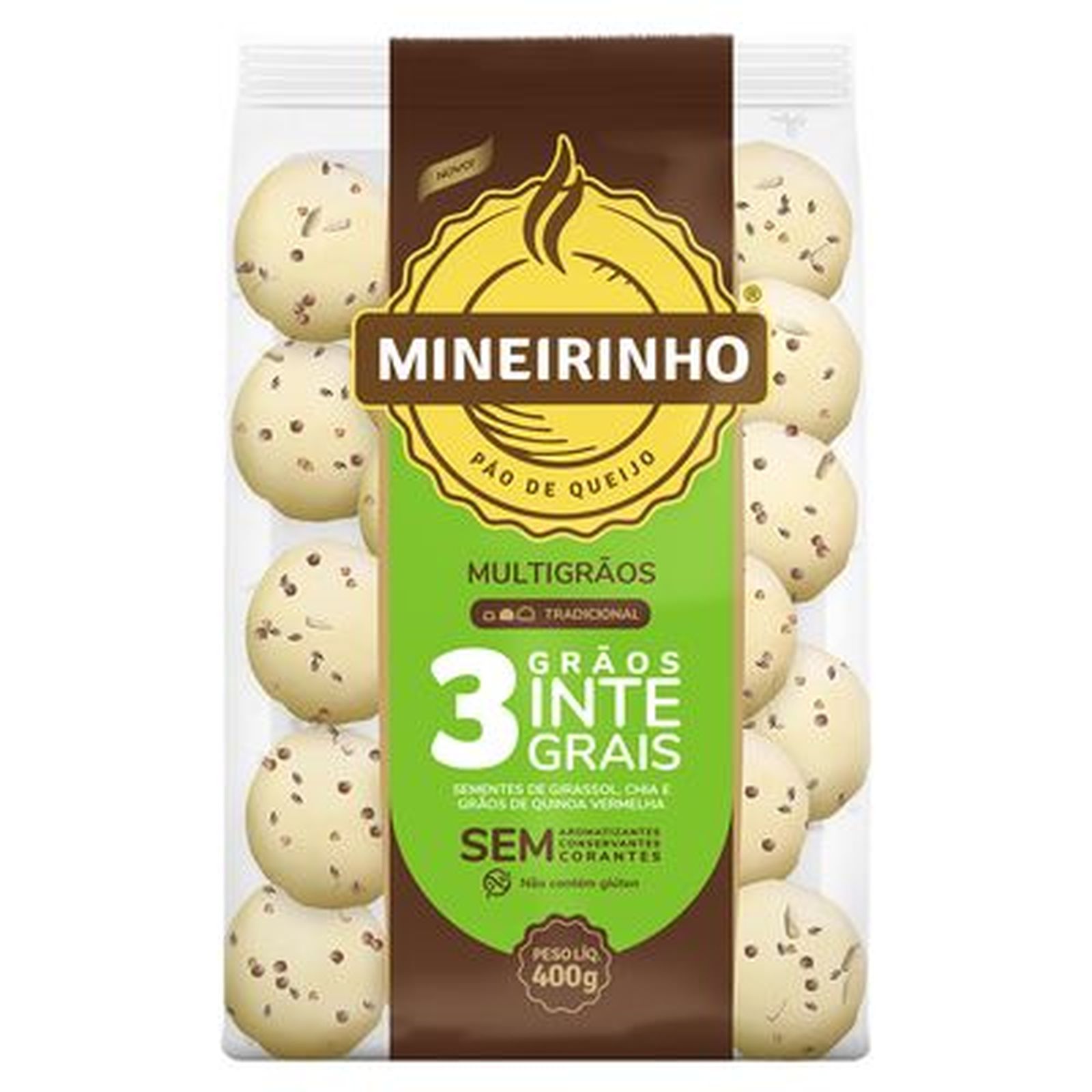 Pão de Queijo Multigrãos Mineirinho 400g
