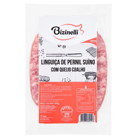 Ling Fina Bizinelli 600g C/Queijo Coalho
