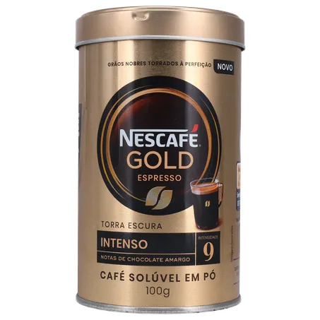 Café Nescafé Gold Espresso Intensidade 9 Lata 100G