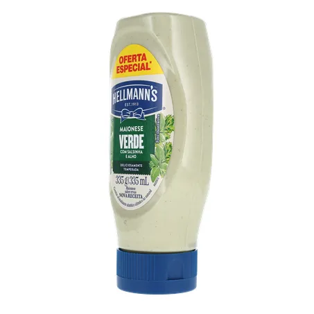 Maionese Verde Hellmann's com Salsinha e Alho Frasco com 0un - 335ml 360-5