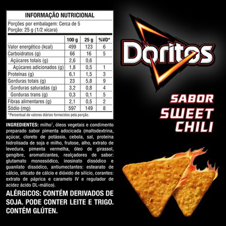 Salgadinho Doritos Sweet Chili Pimenta Adocicada 120G 360-1