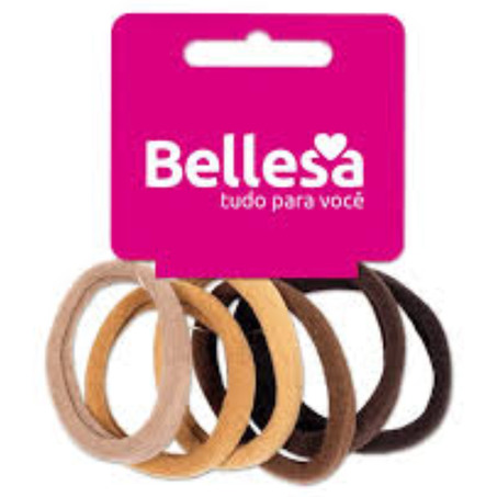 Elastico p/cabelo bellesa marrom 0118-b