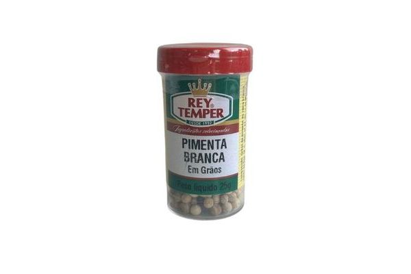 Condimentos Rey Temper Pimenta Branca Graos Pt 25g | Beltrame Supermercados