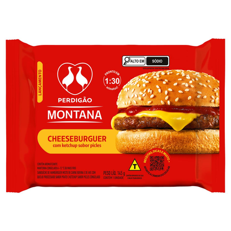 Lanche Perdigão 145g - Cheeseburguer