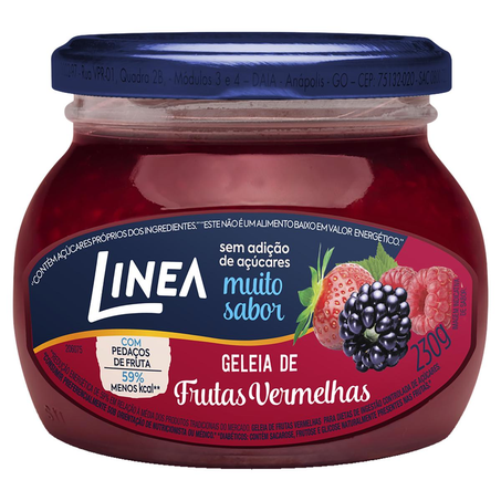 Geleia Linea 230g - Zero Açúcar - Frutas Vermelhas