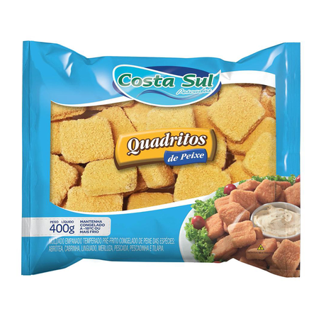Empanado de Peixe Costa Sul Quadritos Congelado 400G