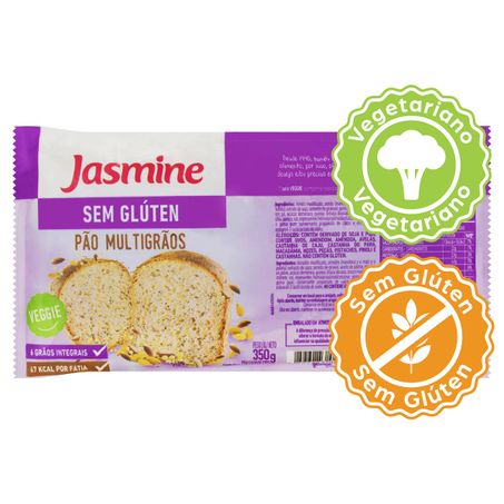 Pão integral jasmine sem glutén multigrãos 350g