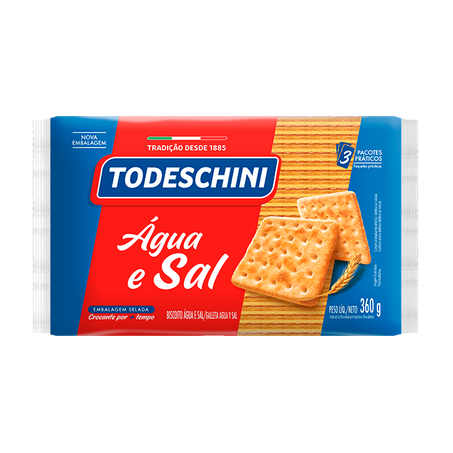 BISCOITO ÁGUA E SAL 360G TODESCHINI