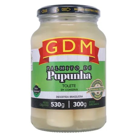 Palmito gdm pupunha tolete 300g 360-0