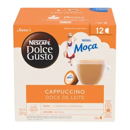 Cappuccino em Cápsula Nescafé Dolce Gusto Doce de Leite Moça Caixa com 10un - 170gr