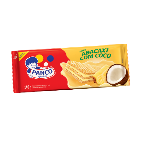 Wafer Panco Abacaxi Com Coco Pacote 112g 
 