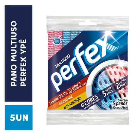 PANO MULTIUSO YPE PERFEX CORES 5UN 